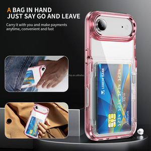 Titulaire de la carte Lady New Mobile Articles en vrac Lots en gros Transparent Dernière conception étui pour <span class=keywords><strong>Iphone</strong></span> 17 Pro Filles Couverture de téléphone portable - Product Image 5