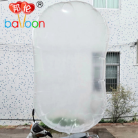 Ballon météorologique géant en nylon transparent laminé sur mesure, haute barrière, à hélium, PA+PE, 2mx3m, haute altitude, hauteur fixe