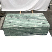 Table basse de luxe en marbre vert cascade, en quartzite vert naturel du Brésil, rectangulaire, pour salon