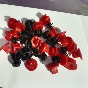 Clips de fixation auto Changyun, rouges et noirs, en plastique, pour protection de carrosserie, fixation de phares et feux antibrouillard, 20 ensembles - Product Image 2