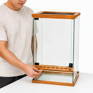 Terrario in Vetro Impermeabile Sigillato da 120 Galloni con Apertura Frontale, Gabbia per Rettili con Telaio in Legno e Vasca Trasparente per Draghi Barbuti - Product Image 1