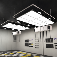 Panneau lumineux LED rectangulaire 3x3 IP54 étanche 6500K lumière du jour avec CRI 90 pour plafond de bureau