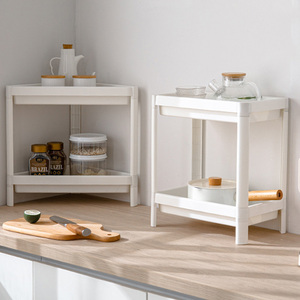 High Quality 3-Tier Movable <strong>Kitchen</strong> <strong>Storage</strong> Racks PP Material Shelving <strong>Units</strong> with Wheels Standing Type for Organized <strong>Storage</strong> - Product Image 3