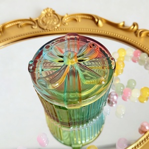 <b>Heart</b> <b>Shaped</b> Crystal Glass Jewelry <b>Box</b> Lid Fashionable Embossed Home Storage Decorative Ornament Valentine's Day Custom Brand - Product Image 6