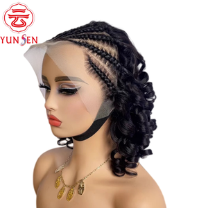 <span class=keywords><strong>ผม</strong></span>แท้ 100% แบบเวอร์จิ้น 13x4 ลูกไม้ติดด้านหน้า <span class=keywords><strong>ทรง</strong></span>บอดี้เวฟ พร้อมถักเปียแบบแอฟริกัน ใช้งานง่ายสำหรับผู้หญิง ทนความร้อน - Product Image 2