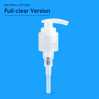 Pompe à lotion en plastique 24/410 28/410 33/410 avec col nervuré pour flacons de savon liquide, shampoing et gel douche