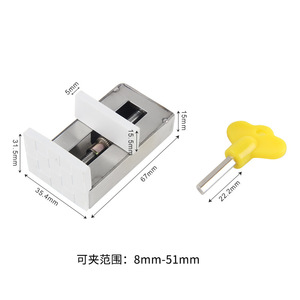 Bloque-fenêtre en acier inoxydable anti-ouverture, verrou de sécurité enfant, installation par vis, montage facile pour fenêtres coulissantes domestiques - Product Image 2
