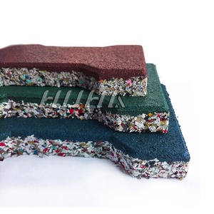 Baldosas de Caucho Antideslizantes para Exteriores <span class=keywords><strong>HUHA</strong></span> de 25 mm, Baldosas de Caucho Duraderas con Diseño de Hueso de Perro, Suelo Protector de Caucho para Parques Infantiles - Product Image 2