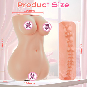 Masturbateur électrique à moule inversé, double cavité, dispositif anti-stress, ventouse de serrage, vibromasseur à 5/9 vitesses, jouet de masturbation - Product Image 4