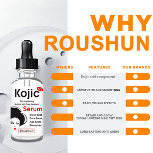 Sérum à l'acide kojique Roushun, éclaircissant pour la peau, élimine les taches brunes, hydratant, lissant, soin du visage - Product Image 3