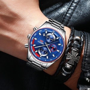 Reloj Cronógrafo de Cuarzo para Hombre, Modelo 2375, Dorado, de Lujo, con Correa de Acero Inoxidable, Resistente al Agua 3BAR, Completo - Product Image 5