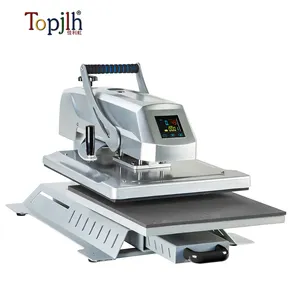 Topjlh grande formato di stampa 40*60 cm semiautomatico rotante piatto macchina da stampa a caldo per t-shirt