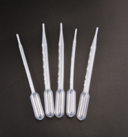 Pipette en plastique (non stérile) 3 ml – Compte-gouttes pour transfert de liquides en laboratoire, médical et de recherche