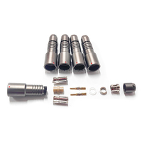Konektor Tahan Air Krom Hitam Paduan Cu Lapisan Timah-Nikel Seri K IP68 -45C +125C >5000 Penggabungan 2-16P