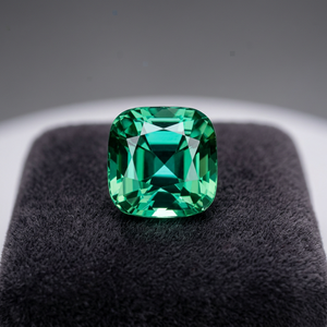 Tourmaline vert menthe de qualité supérieure, taille coussin, 2,22 carats, provenant de l'Afghanistan, 6,9x6,8x5,9 mm - Product Image 2
