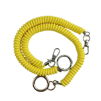 Chaîne de téléphone/porte-clés spirale élastique et rétractable, cordon anti-perte avec boucle métallique, personnalisable.