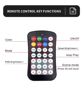 FEICAN-Controlador LED con Bluetooth, iluminación remota de música, diseño para tira de luces, control remoto de 12V, RGB, con Bluetooth,