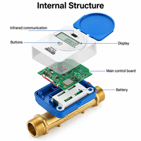 Compteur d'eau ultrasonique LoRaWAN prépayé intelligent à lecture à distance, certifié IP68, avec contrôle de vanne sans fil OEM