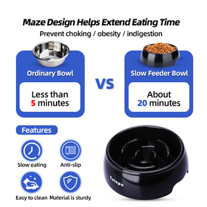 Platos para Perros, Platos de Viaje Antideslizantes y Ecológicos para Cachorros, que Reducen <span class=keywords><strong>la</strong></span> Velocidad de Comida, Material Plástico de Grado Alimenticio, Previenen <span class=keywords><strong>la</strong></span> <span class=keywords><strong>Obesidad</strong></span> - Product Image 4