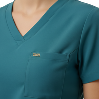 V Yaka Tıbbi Forma Takımı Kadın Hastane Üniforması Hemşire Doktor İş Kıyafeti Eşofman Altı