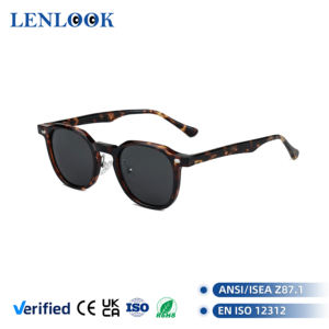 نظارات شمسية مستقطبة مربعة الشكل بشعار مخصص، تصميم عتيق للجنسين، إطار TR90، نظارات شمسية رجالية مستقطبة عالية الجودة وفاخرة - Product Image 1