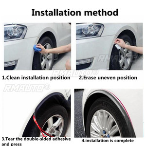 1.5m Universal <b>Rubber</b> Car Wheel Arch Protection Moulding Trim Anti-collision Auto Wheel Protection <b>Strip</b> Sticker - Product Image 6