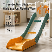 Structure de jeu multifonctionnelle pour enfants, toboggan en plastique assemblé, aire de jeux intérieure, structure d'escalade pour enfants