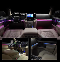 Accessoires de voiture, décoration intérieure, éclairage LED pour Toyota Land Cruiser LC200 2010-2021, kit d'éclairage ambiant symphonique 64 couleurs