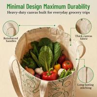 Les étiquettes personnalisées en usine sont recyclables. Sac fourre-tout en toile robuste de 16 oz, sac de courses réutilisable