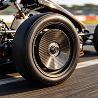 Cache-roue universel en fibre de carbone 3K pour karting, protection anti-poussière de moyeu de roue interne de 6 pouces