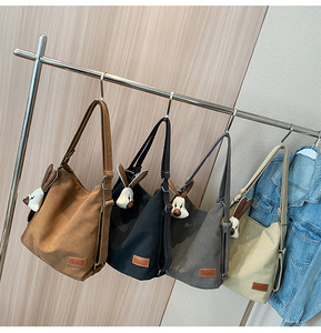 Bolsa de Lona de Alta Calidad, Portátil, con Cierre de Cremallera, Bolso de Hombro para Mujer, Linda Bolsa para Estudiantes, para el Tiempo Libre, para Mamá, Tanjing - Product Image 2