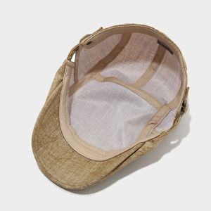 2025 Spring New Men Women Outdoor Breathable Cotton Linen Ivy Cap Fashion Retro <b>Sunscreen</b> Tie-Dye Beret Hat - Product Image 4