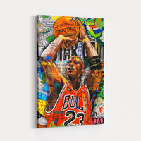 Michael Canvas, grand tableau d'art, cadeau pour petit ami, impression de basket-ball, cadeau, art pop, décoration murale
