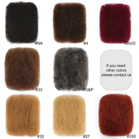 Offerta Speciale: Capelli Afro Kinky Bulk per Dreadlocks, 50g 100% Brasiliani, Extension per Trecce all'Uncinetto