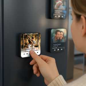 Acrylic Quran Speaker 3d Custom Music Magnet Photo Fridge Magnet Refrigerator Play Song Music Box Your Own Photo Song Magnet
