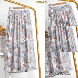 <span class=keywords><strong>Falda</strong></span> Elegante con Estampado Floral para Mujer, <span class=keywords><strong>Falda</strong></span> <span class=keywords><strong>Larga</strong></span> Informal de Cintura Alta para Verano y Playa, Vestido de Gasa - Product Image 3