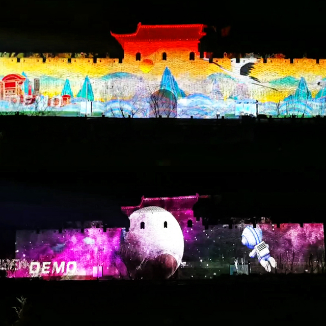 Customized 3D Holographic Projection 3D Video Remote Outdoor Mapping Architectural Projector
