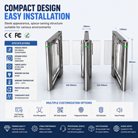 Torniquete Automático de Alta Seguridad con Sistema de Control de Acceso Inteligente para Entrada Comercial, Suministro de Fábrica