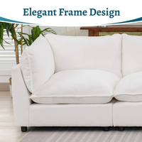 PZCN HOME Style minimaliste italien blanc 8 places nuage canapé combinaison gratuite canapés sectionnels salon canapé avec pouf