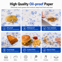 Papier d'emballage jetable anti-graisse thermique pour hamburgers, papier d'emballage pour sandwichs isolant personnalisé, papier d'emballage alimentaire avec logo personnalisé