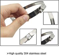 Collier de serrage réglable en acier inoxydable 304 pour conduits d'air colliers de serrage à vis sans fin