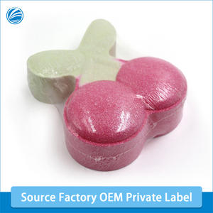 Bombes de bain moussantes colorées en forme de cerise, créatives, naturelles, faites à la main, à marque privée, très vendues - Product Image 2
