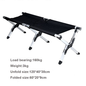 <b>Outdoor</b> Foldable Portable 2-Person Aluminum Steel Frame 600D Oxford Lightweight Camping <b>Stool</b> Double Seat for All Seasons WD-ST0 - Product Image 3