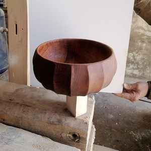 ชามไม้ตกแต่ง งานฝีมือคุณภาพพรีเมียม ชามจากวัสดุธรรมชาติที่ยั่งยืน เหมาะสำหรับเสิร์ฟอาหารร้อนและเย็น - Product Image 2