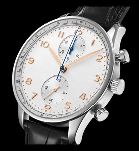 Montre Homme Quartz Haute Précision Style Noir International Verre Affaires Décontractée Classique Sport Alliage Cuir Bracelet IWC - Product Image 1