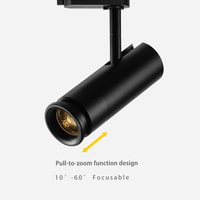Rail lumineux LED dimmable 12W anti-éblouissement, style moderne, COB, faible consommation d'énergie, angle de faisceau réglable pour bureau, musée