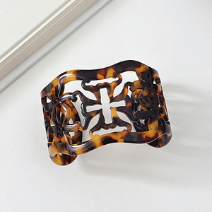 Pulseras de Moda, Resina de Acetato, Acrílico, Patrón Tallado, Estilo Vintage, Brazaletes, Certificado por Terceros, Aniversario - Product Image 1