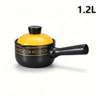 Casserole en céramique Jade Golden Hook, durable, écologique, antiadhésive, capacité 1,2 L, compatible avec les cuisinières à gaz, passe au lave-vaisselle, qualité alimentaire
