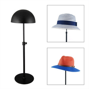 Soporte de exhibición de sombreros de moda, estante de Metal con forma de cabeza, exhibición de pelucas, tapas negras, doradas y plateadas, soporte de mostrador para <span class=keywords><strong>tienda</strong></span> al por menor - Product Image 2
