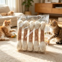 XIPAI Extra Large Wool Felt Luxury Catnip Giant Cat Teaser Stick Energy-Burning Boredom-Relieving Training Chewing Toy